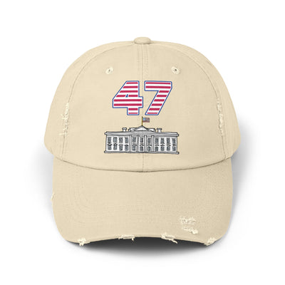 Patriotic Distressed Unisex Hat - Celebrate President Trump with Vintage Style. Buy now!