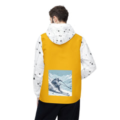 Adventure - Ready Hooded Windbreaker Jacket - Earthy Yellow with Skier Design, Lightweight & Travel - Friendly. - Best Gifter Ever: Unwrap Your Passion: Ski. Snowboard. Travel. Love. Play. Shop.