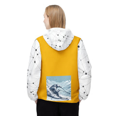 Adventure - Ready Hooded Windbreaker Jacket - Earthy Yellow with Skier Design, Lightweight & Travel - Friendly. - Best Gifter Ever: Unwrap Your Passion: Ski. Snowboard. Travel. Love. Play. Shop.