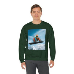 AIRBORNE - Premium Snowboarders Sweatshirt, Stylish Unisex Pullover, Skiing Sweatshirt, Winter Sports Apparel, Snowboarding Gift, Funny Sweatshirt - Best Gifter Ever: Unwrap Your Passion: Ski. Snowboard. Travel. Love. Play. Shop.