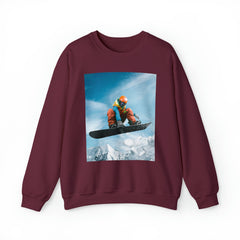 AIRBORNE - Premium Snowboarders Sweatshirt, Stylish Unisex Pullover, Skiing Sweatshirt, Winter Sports Apparel, Snowboarding Gift, Funny Sweatshirt - Best Gifter Ever: Unwrap Your Passion: Ski. Snowboard. Travel. Love. Play. Shop.