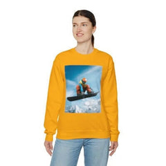 AIRBORNE - Premium Snowboarders Sweatshirt, Stylish Unisex Pullover, Skiing Sweatshirt, Winter Sports Apparel, Snowboarding Gift, Funny Sweatshirt - Best Gifter Ever: Unwrap Your Passion: Ski. Snowboard. Travel. Love. Play. Shop.