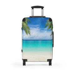 Beach Imprint Suitcase, Stylish Luggage, Travel in Style, Vacation Essential, Trendy Travel Bag, Beach Vacation Accessories, Best Carry - ons - Best Gifter Ever: Unwrap Your Passion: Ski. Snowboard. Travel. Love. Play. Shop.