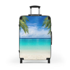 Beach Imprint Suitcase, Stylish Luggage, Travel in Style, Vacation Essential, Trendy Travel Bag, Beach Vacation Accessories, Best Carry - ons - Best Gifter Ever: Unwrap Your Passion: Ski. Snowboard. Travel. Love. Play. Shop.