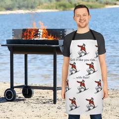 Thrill-seeker’s Snowboarder’s Grill Apron. Snowboarder’s Grill Apron for slope shredders.