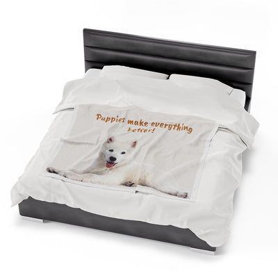 Dog Inspired Velveteen Blanket - best gift ideas for puppy lovers! - Best Gifter Ever: Unwrap Your Passion: Ski. Snowboard. Travel. Love. Play. Shop.