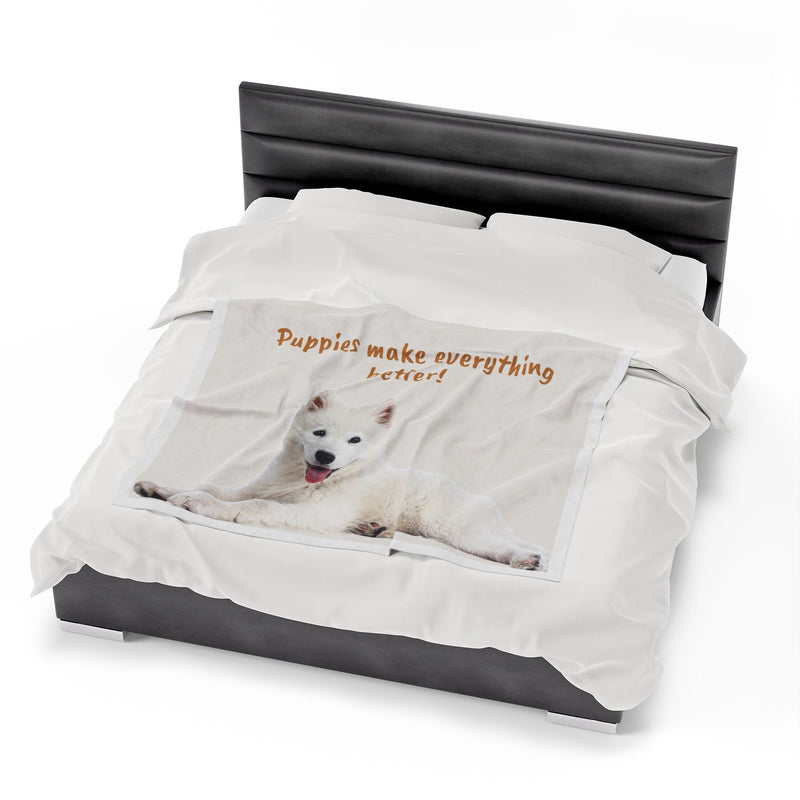 Dog Inspired Velveteen Blanket - best gift ideas for puppy lovers! - Best Gifter Ever: Unwrap Your Passion: Ski. Snowboard. Travel. Love. Play. Shop.