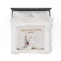 Dog Inspired Velveteen Blanket - best gift ideas for puppy lovers! - Best Gifter Ever: Unwrap Your Passion: Ski. Snowboard. Travel. Love. Play. Shop.