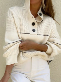 Cozy knit top. Oversized sweater. Street fashion sweater. All day comfort sweater. Stretchy knit sweater. Light spring outfits. Y2K style. Streetwear sweater for her
