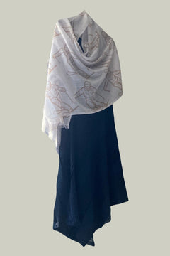 Elegant Women' s Scarf, Ski - Themed Fashion Shawl, Stylish Lightweight Pashmina, Sophisticated Headscarf, Polished Accessories, Neutral Colors - Best Gifter Ever: Unwrap Your Passion: Ski. Snowboard. Travel. Love. Play. Shop.