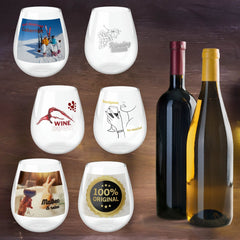 Embrace Originality: 100% Original Stemless Wine Glasses (11.75oz) - Best Gifter Ever: Unwrap Your Passion: Ski. Snowboard. Travel. Love. Play. Shop.