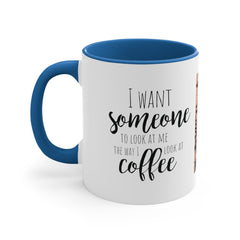 Eye - Catching Two - Tone Coffee Mug: ‘Look at Me Like I Look at Coffee’. Playful and Romantic Cup. - Best Gifter Ever: Unwrap Your Passion: Ski. Snowboard. Travel. Love. Play. Shop.