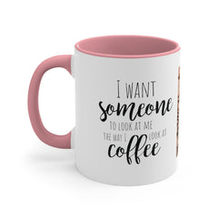 Eye - Catching Two - Tone Coffee Mug: ‘Look at Me Like I Look at Coffee’. Playful and Romantic Cup. - Best Gifter Ever: Unwrap Your Passion: Ski. Snowboard. Travel. Love. Play. Shop.