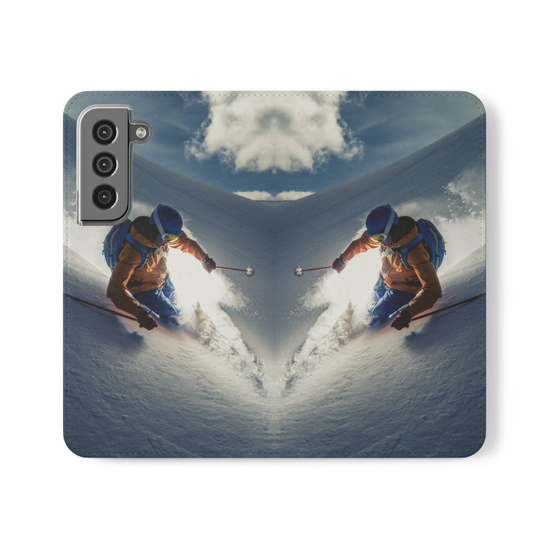 Foldable Phone Cover for Winter Enthusiasts | Secure Card & Cash Slots | Compatible with iPhone 11 PRO, iPhone 12, iPhone 13, Samsung Galaxy S22 - Best Gifter Ever: Unwrap Your Passion: Ski. Snowboard. Travel. Love. Play. Shop.