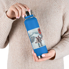 Friendship Hot and Cold Copper Water Bottle with Romantic Ski Design. 22oz - Best Gifter Ever: Unwrap Your Passion: Ski. Snowboard. Travel. Love. Play. Shop.