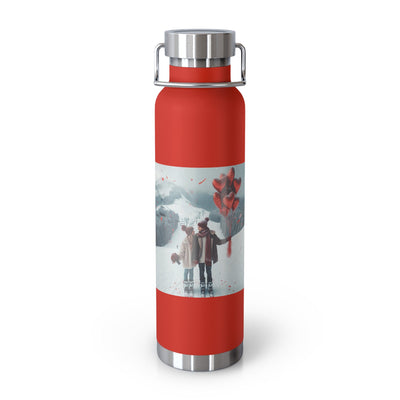 Friendship Hot and Cold Copper Water Bottle with Romantic Ski Design. 22oz - Best Gifter Ever: Unwrap Your Passion: Ski. Snowboard. Travel. Love. Play. Shop.