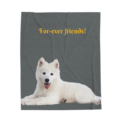 Fur - ever Friends Plush Velveteen Blanket. Dog Inspired Throw. Great Gift for Dog Lovers! Style and Comfort. - Best Gifter Ever: Unwrap Your Passion: Ski. Snowboard. Travel. Love. Play. Shop.