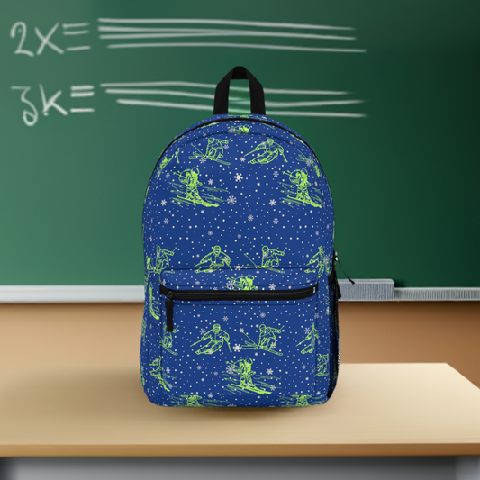 Back to School Essentials: Kids’ Royal Blue Ski-Inspired Backpack - Perfect for Young Ski Enthusiasts! #ExcitedForSchool #LearnBetter