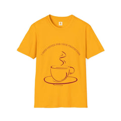 Graphic Tee: I Need Coffee for Your Protection” Crewneck Cotton T-Shirt. Great for Layering. Gift for Coffee Lovers. - Best Gifter Ever: Everyday Items and Unique Gifts for Ski, Snowboard, Travel, and More