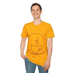 Graphic Tee: I Need Coffee for Your Protection” Crewneck Cotton T-Shirt. Great for Layering. Gift for Coffee Lovers. - Best Gifter Ever: Everyday Items and Unique Gifts for Ski, Snowboard, Travel, and More