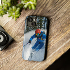 Hit the Slopes with Our Skier - Inspired Phone Case: Glossy or Matte Finish! iPhone, Samsung, Google Cover. - Best Gifter Ever: Unwrap Your Passion: Ski. Snowboard. Travel. Love. Play. Shop.