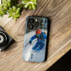 Hit the Slopes with Our Skier - Inspired Phone Case: Glossy or Matte Finish! iPhone, Samsung, Google Cover. - Best Gifter Ever: Unwrap Your Passion: Ski. Snowboard. Travel. Love. Play. Shop.