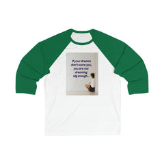 Inspirational Sporty 3/4 Sleeve Baseball Tee: Dream Big and Boost Your Mood! - Best Gifter Ever: Unwrap Your Passion: Ski. Snowboard. Travel. Love. Play. Shop.