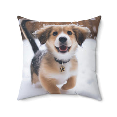 Joyful Puppy Pillow, Cute Decorative Throw Pillow, Dog Inspired Accent Pillow, Dog Lover Gift, Mix and Match Decor, Cozy Home Accent - Best Gifter Ever: Unwrap Your Passion: Ski. Snowboard. Travel. Love. Play. Shop.