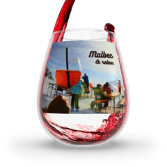 Malbec and relax - stemless wine glass from original mix and match design collection for ski and wine lovers. Buy a set for unique gift! - Best Gifter Ever: Unwrap Your Passion: Ski. Snowboard. Travel. Love. Play. Shop.