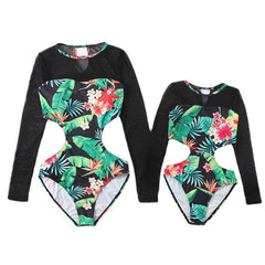 Matching Mother - Daughter Long - Sleeve Swimsuits: Create Unforgettable Moments with Our Vibrant Floral One - Piece Swimwear! - Best Gifter Ever: Everyday Items and Unique Gifts for Ski, Snowboard, Travel, and More