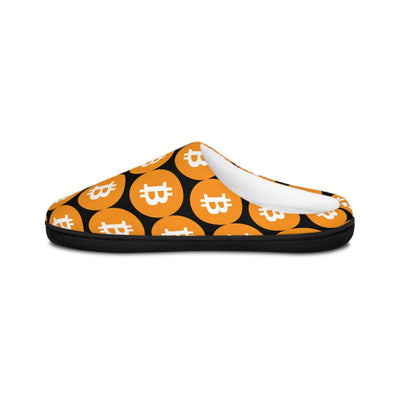 Men's Bitcoin Logo Indoor Slippers – Stylish & Comfy Home Essential - Best Gifter Ever: Everyday Items and Unique Gifts for Ski, Snowboard, Travel, and More