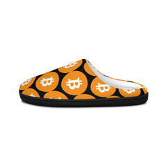 Men's Bitcoin Logo Indoor Slippers – Stylish & Comfy Home Essential - Best Gifter Ever: Everyday Items and Unique Gifts for Ski, Snowboard, Travel, and More