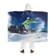 Oversized Hooded Sherpa Fleece Blanket with Snowboarder Design – Ultimate Wearable Blanket for Winter - Best Gifter Ever: Everyday Items and Unique Gifts for Ski, Snowboard, Travel, and More