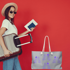 Sturdy rope handle Weekender Tote. Generously sized Weekender Tote.