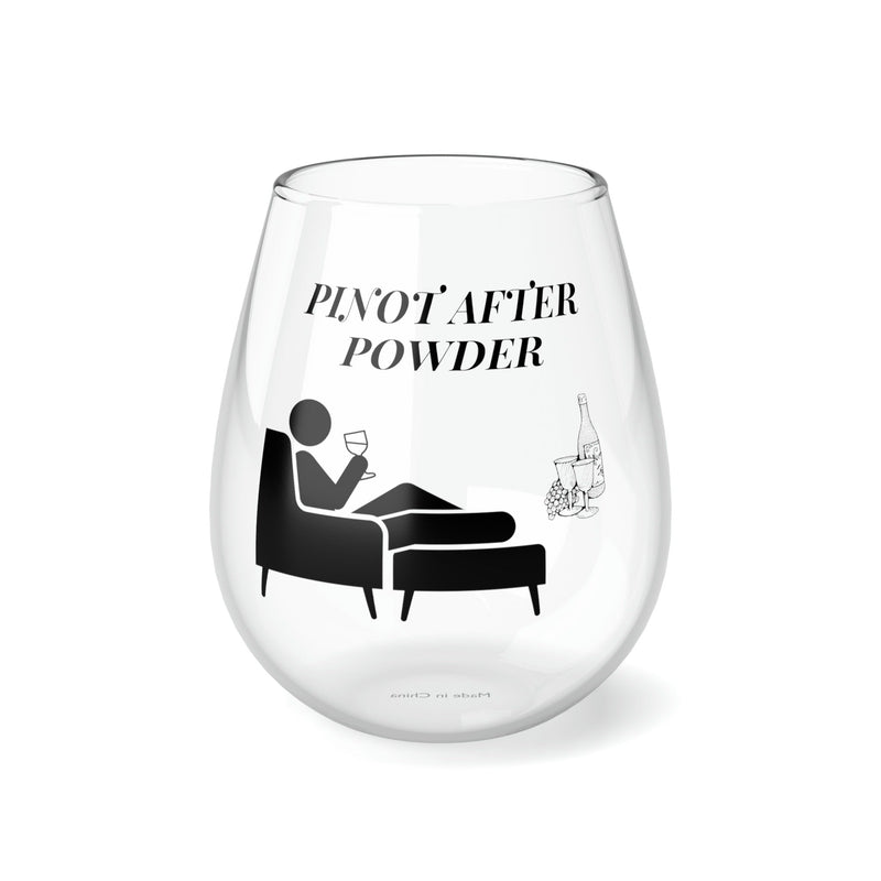 Pinot After Powder: Stemless Wine Glass for Cozy Après - Ski Moments. Ski Lodge Must Have. Winter Home Decor. Mix and Match. - Best Gifter Ever: Unwrap Your Passion: Ski. Snowboard. Travel. Love. Play. Shop.