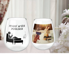 Pinot After Powder: Stemless Wine Glass for Cozy Après - Ski Moments. Ski Lodge Must Have. Winter Home Decor. Mix and Match. - Best Gifter Ever: Unwrap Your Passion: Ski. Snowboard. Travel. Love. Play. Shop.