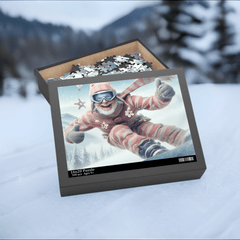 Powder Adventure Jigsaw Puzzle for Snowboarders – Perfect Après - Ski Fun - Best Gifter Ever: Unwrap Your Passion: Ski. Snowboard. Travel. Love. Play. Shop.