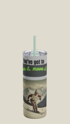 Stay Hydrated on the Slopes: Maars Maker 20oz Tumbler / Retro ski-themed water bottle