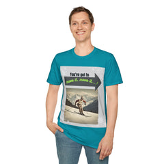 Retro Ski Lover T-Shirt: Move It, Move It! Motivational Tee for Her or Him. - Best Gifter Ever: Unwrap Your Passion: Ski. Snowboard. Travel. Love. Play. Shop.