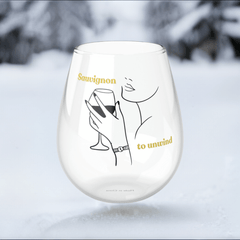 Sauvignon to Unwind - Stemless Wine Glasses: Sip, Reflect, and Recharge! 100% Original Stemless Wine Glass (11.75oz). - Best Gifter Ever: Unwrap Your Passion: Ski. Snowboard. Travel. Love. Play. Shop.