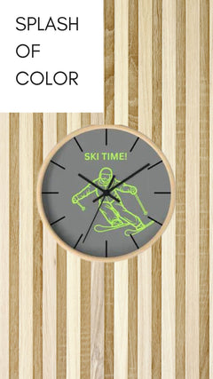 SKI TIME Wall Clock, Ski Lover Gift, Ski Decor, Home Decoration, Ski Lodge Decoration, Perfect Skiing Gift, Unique Gift for Him, Present - Best Gifter Ever: Unwrap Your Passion: Ski. Snowboard. Travel. Love. Play. Shop.