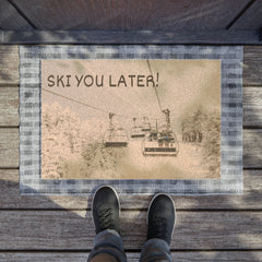 "Ski You Later" Ski Rug, Welcome Mat, Winter Cabin Decor, Ski Lodge Area Rug, Rustic Home Decor, Mountain Home Decor, Ski Boot Mat, Best Gift for Her - Best Gifter Ever: Unwrap Your Passion: Ski. Snowboard. Travel. Love. Play. Shop.