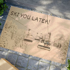 "Ski You Later" Ski Rug, Welcome Mat, Winter Cabin Decor, Ski Lodge Area Rug, Rustic Home Decor, Mountain Home Decor, Ski Boot Mat, Best Gift for Her - Best Gifter Ever: Unwrap Your Passion: Ski. Snowboard. Travel. Love. Play. Shop.