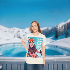 Skiing is My Side Hustle: Cotton Graphic T-Shirt for Ski Enthusiasts - Best Gift. Birthday Gift. Motivation. - Best Gifter Ever: Unwrap Your Passion: Ski. Snowboard. Travel. Love. Play. Shop.