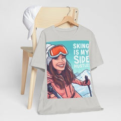 Skiing is My Side Hustle: Cotton Graphic T-Shirt for Ski Enthusiasts - Best Gift. Birthday Gift. Motivation. - Best Gifter Ever: Unwrap Your Passion: Ski. Snowboard. Travel. Love. Play. Shop.