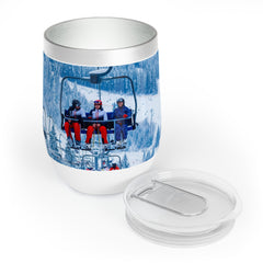 Slope - Ready Skiers: Chill Wine Tumbler for Alpine Enthusiasts! Mix and Match Design Collection for a Perfect Gift Set! - Best Gifter Ever: Unwrap Your Passion: Ski. Snowboard. Travel. Love. Play. Shop.