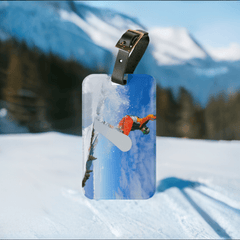 Snowboarder’s Essential: Personalized Acrylic Luggage Tag | Lightweight & Stylish - Best Gifter Ever: Unwrap Your Passion: Ski. Snowboard. Travel. Love. Play. Shop.