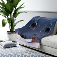 Snowy Night Fleece Blanket, Winter Landscape Design, Extra Soft and Cozy, Perfect for Cold Nights, Ski Lodge Decor, Two Sizes, Mix and Match - Best Gifter Ever: Unwrap Your Passion: Ski. Snowboard. Travel. Love. Play. Shop.