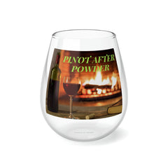 Stemless Wine Glass for PINOT lovers: Toast to Slopes and Romance! 100% Original Stemless Wine Glass (11.75oz). - Best Gifter Ever: Unwrap Your Passion: Ski. Snowboard. Travel. Love. Play. Shop.