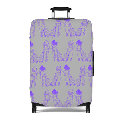 Stylish Gray Luggage Cover for Traveling Ladies | Protect & Personalize Your Suitcase and Carry - On! - Best Gifter Ever: Unwrap Your Passion: Ski. Snowboard. Travel. Love. Play. Shop.